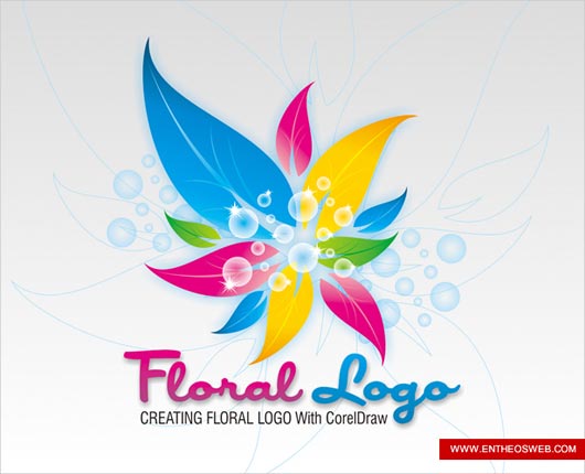 Colorful-Floral-Logo-Design-In-Corel-Draw